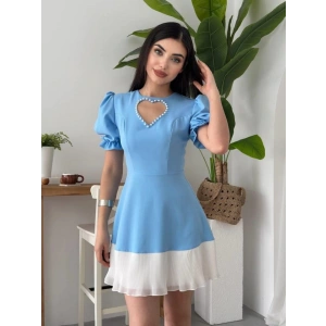 afe Kalp Detaylı Elbise