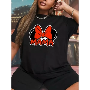 Anneler Günü Baskılı Tshirt  iyah