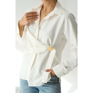 Bağlamalı Gömlek  Ekru