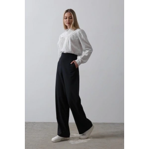 Beli Yarım Lastikli Palazzo Pantolon  Lacivert