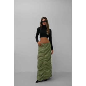 Büzgü Detay Maxi Etek