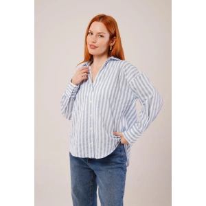 Çizgili Rahat Kesim avi Gömlek