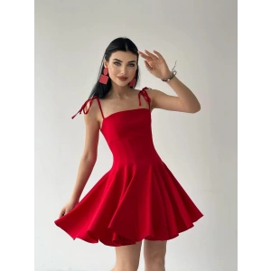 Clara Askılı Mini Elbise