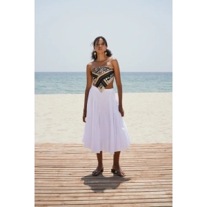 Dikiş Detay Maxi Etek