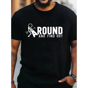 Erkek Around Baskılı Süprem Tshirt