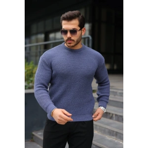 Erkek Bisiklet Yaka Örme Kazak