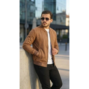 Erkek cuba üet Kumaş Bomber Hırka