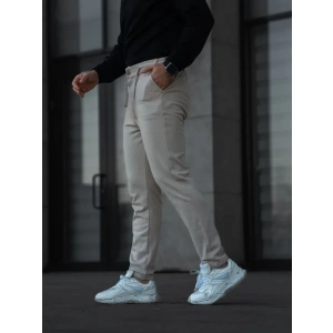 Erkek Diagonel ikro Dokulu Cepli Pantolon  Gri