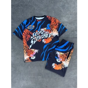 Erkek Dijital Baskılı Şortlu Takım  avi