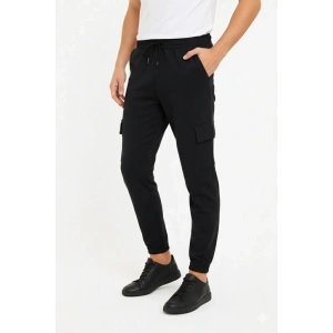 Erkek iyah Jogger Eşofman Altı Rahat Kalıp, Kargo Cepli, astikli Paça, Günlük por Pantolon  iyah