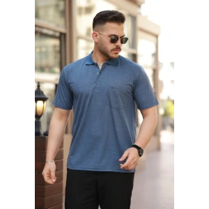 Erkek Yakalı ini Jakarlı Kısa Kollu Tshirt