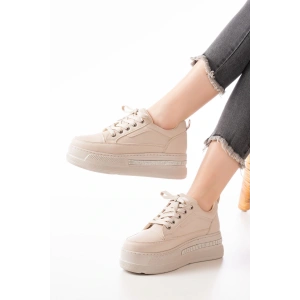 FLN-1999 Nut Bağcıklı Taban Taş Aksesuarlı Günlük Spor Ayakkabı