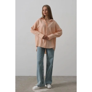 Geniş anşet Detaylı Gömlek  Açık omon