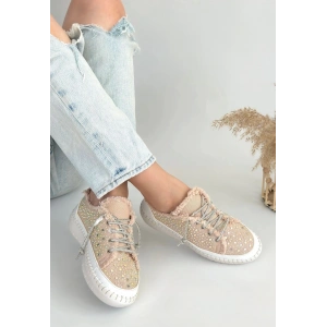 Guji Bej Kot Bağcıklı Spor Ayakkabı