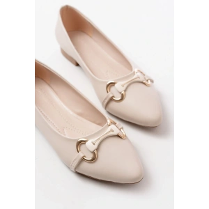 İNF-129 Ten Günlük Taş Aksesuarlı Babet