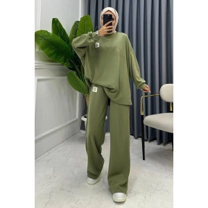 int Klasik Fitilli Kazak Ve Pantolon Takım