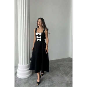 iyah Fiyonk Garnili Dantelli Elbise