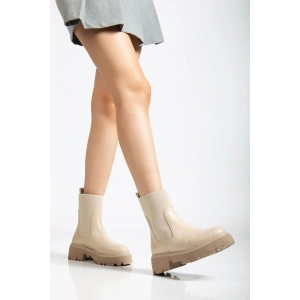 K-815 Bej Lastikli Yüksek Tabanlı Günlük Kadın Bot