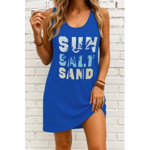 Kadın Askılı Yuvarlak Yaka Viskon Elbise