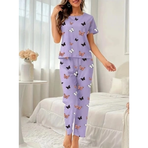 Kadın Kısa Kollu Bisiklet Yaka Kelebek Baskılı Süprem Ikili Takım