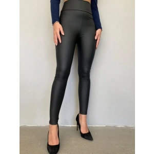 Kadın şardonlu Deri Tayt