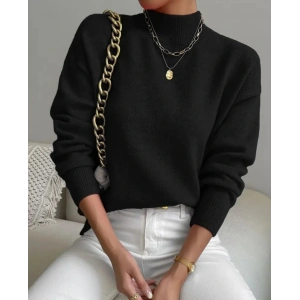 Kadın Uzun Kollu Balıkçı Yaka Triko Bluz