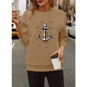 Kadın Uzun Kollu Bisiklet Yaka Desenli Viskon Iki Iplik Bluz