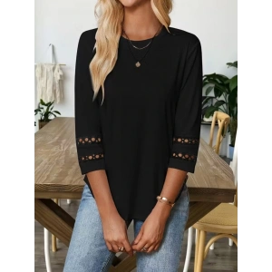 Kadın Uzun Kollu Bisiklet Yaka Truvakar Kollu Viskon Bluz