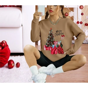 Kadın Uzun Kollu Bisiklet Yaka Viskon Iki Iplik Bluz