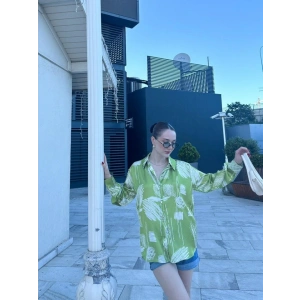 Kadın Uzun Kollu Dijital Baskılı alaş aten Gömlek