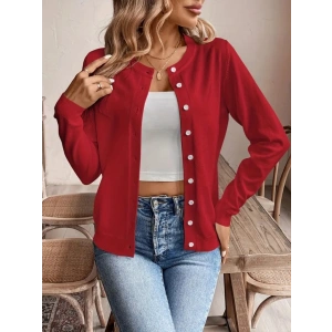 Kadın Uzun Kollu önden Düğmeli Triko Ceket