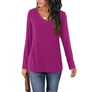 Kadın Uzun Kollu V Yaka Bluz