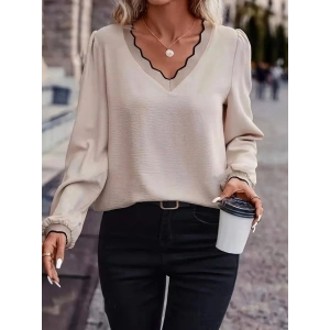Kadın Uzun Kollu V Yakalı Aerobin Bluz