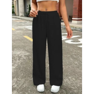 Kadın Yüksek Bel Bol Paça Bürümcük Pantolon