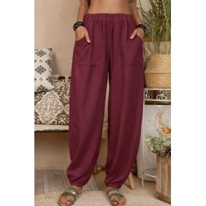 Kadın Yüksek Bel Cep Detaylı Pantolon