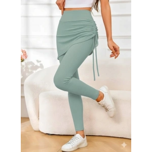 Kadın Yüksek Bel Yandan Büzgülü Alttan Uzun Kaşkorse Tayt Etek