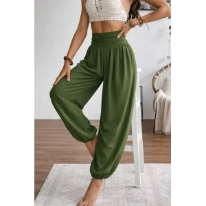 Kadın Yüksel Bel Yoğun Büzgü Detaylı Aerobin Pantolon