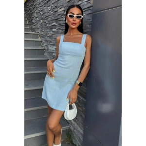 Kare Yaka ini Elbise 2903