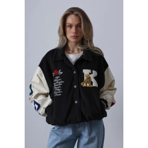 Kaşe Biker Ceket  iyah