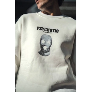 Kışlık Bisiklet Yaka Baskılı weathirt  Beyaz