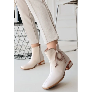 Melina Bej Cilt Topuklu Bot