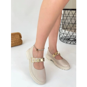 Okira Bej Cilt Oxford Ayakkabı