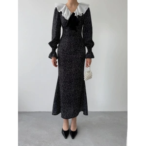 Ospe Fiyonklu Elbise