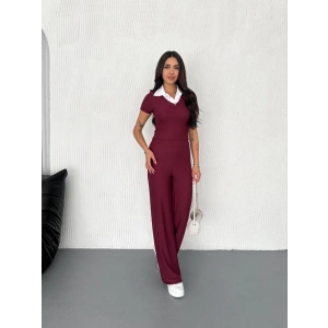 Ottoman kumaş beyaz gömlek yaka takım s4142