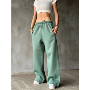 Palazzo Bol Paça Eşofman Pantolon  Yeşil