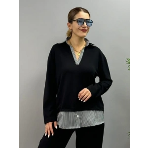 Polo Yaka Gömlek Detay alaş Balon Pantolunlu ıkılı Takım