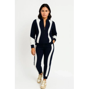 Premium Parçalı Eşofman Takım  Dik Yaka Fermuarlı weatshirt  iyah