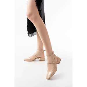 ST-003 Nut Rugan Günlük 4 cm Topuklu Bayan Ayakkabı