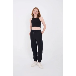 Üç İplik Basic astikli Eşofman Pantolon  acivert