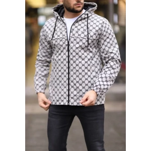 Unisex Kapüşonlu İçi Astarlı Yağmurluk  Gri